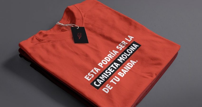 Creació de contingut per a Camiseta Sonora Mollerussa Lleida Estampació de merchandising música